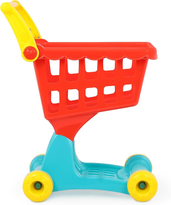 Battat – Pretend Shopping Playset – Play Groceries & Cart – 29 Play Food Items – Play Kitchen Accessories – 2 Years + – Shopping Day Grocery Cart
