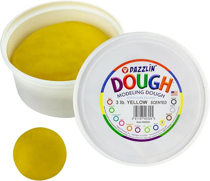 Hygloss Play Modeling Dough - Yellow Dough Scented - Safe & Non-Toxic for Kids Arts & Crafts - Party Favors - Classroom Supplies - 3lb