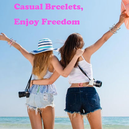 Beach Bracelet Set for Men and Women, Surfer Men Bracelet, Braided Boho Summer Bracelets Adjustable Men's Bracelet Handmade Women Bracelet String Rope Ankle Bracelets Birthday Gift