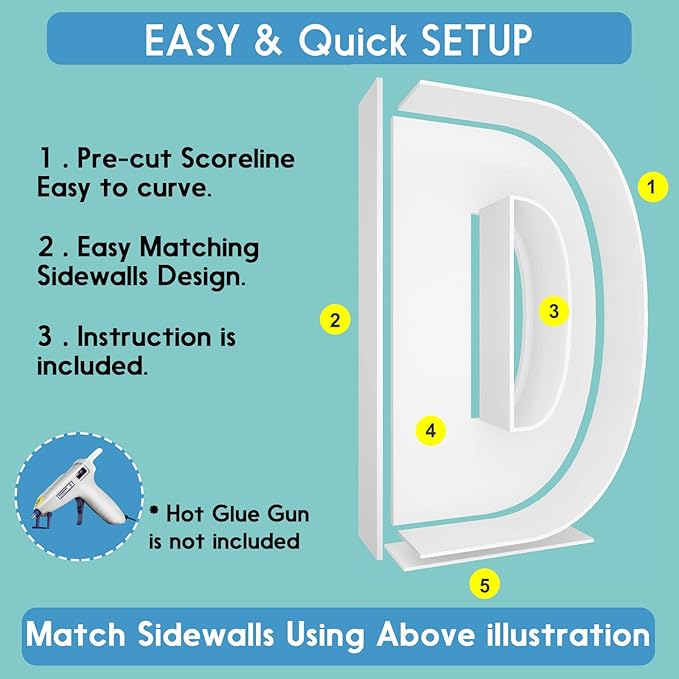 2FT Letter D Mosaic Balloon Frame Letter DIY Fillable Letters Kit for Birthday Party Wedding Backdrop Decor