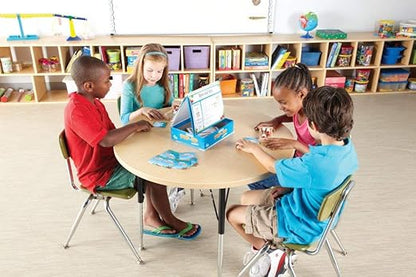 hand2mind Pattern Blocks Pop-Up Learning Activity Center, Create and Play Pattern Blocks, Foam Shapes, 3D Shapes Manipulatives, Geometric Shapes for Kids, Learning Shapes for Kindergarten