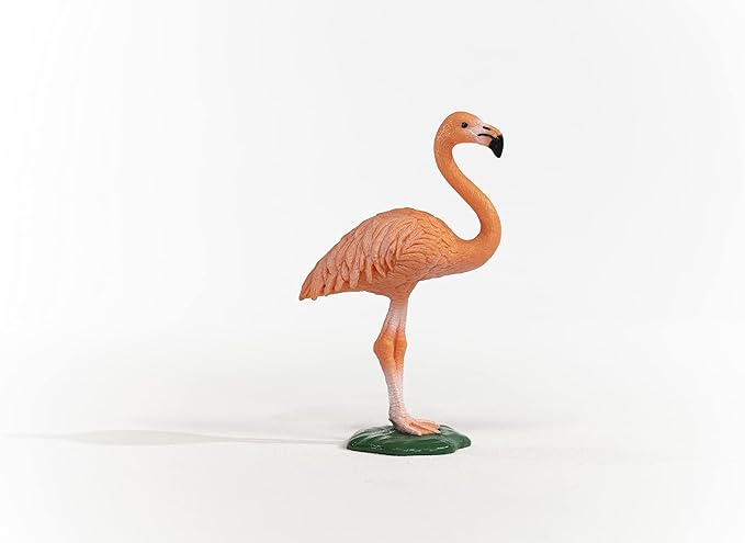Schleich Wild Life, Bird Animal Toys for Boys and Girls 3 and Above, Pink Flamingo Toy Figurine, Ages 3+