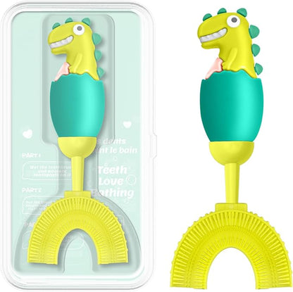 Toddler Toothbrush, U-Shaped Kids Toothbrush for 2-7 Years, Baby Toothbrush with Food Grade Soft Silicone, 360° Manual Whole Mouth Toothbrush for Kids