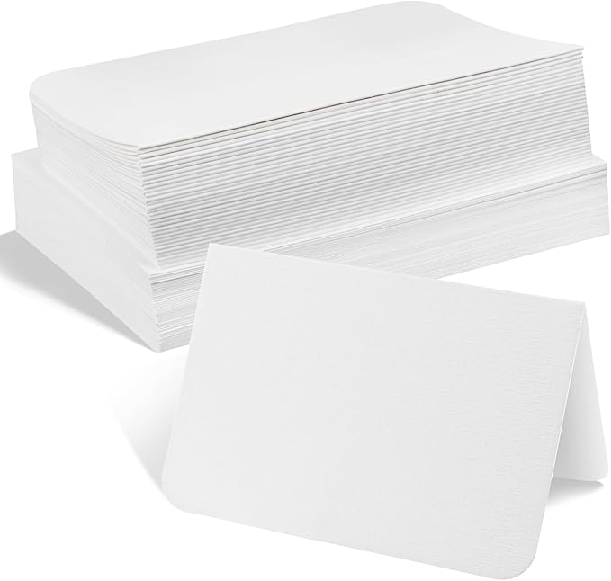 Sabary 100 Pcs Blank Watercolor Cards and Envelopes Set 140lb Heavyweight White Blank Cards Watercolor Greeting Cards Bulk for Painting Invitations Notes Wedding(5 x 7 Inch)
