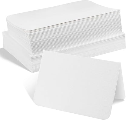 Sabary 100 Pcs Blank Watercolor Cards and Envelopes Set 140lb Heavyweight White Blank Cards Watercolor Greeting Cards Bulk for Painting Invitations Notes Wedding(4 x 6 Inch)