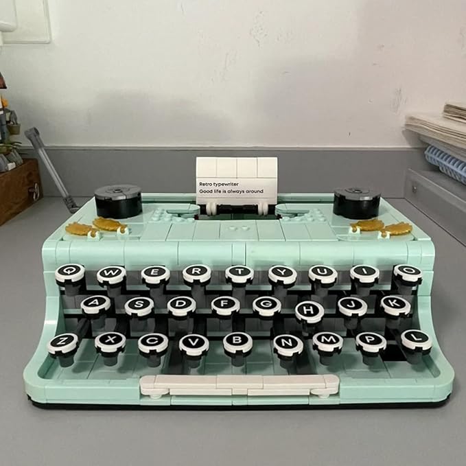 Ideas Retro Typewriter Building Set for Adults, 820PCS Classic Retro Series Typewriters Toys Model Best Nostalgic Gift