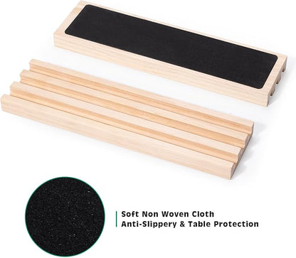 Domino Racks Trays Set of 8 - Mexican Train Dominoes Accessories - Domino Holders Organizer for Mexican Train Chickenfoot and Other Domino Games