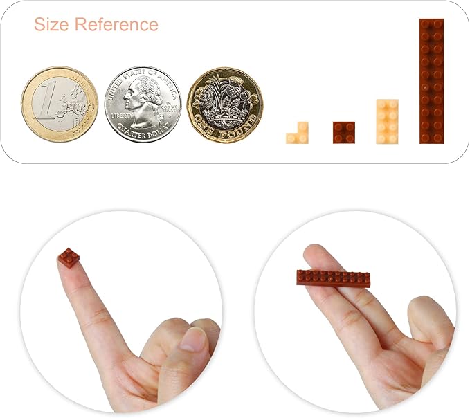 Larcele Micro Building Blocks Mini Building Toy Bricks,1500 Pieces KLJM-02 (Flamingo)