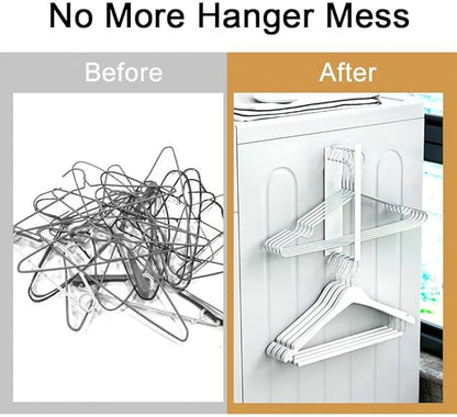 Magnetic Hanger Organizer,Hanger Storage Rack for Washing Machine,Hanger Stacker for Closet Laundry Room,Clothes Hanger Storage for Adult or Child Clothes Hangers