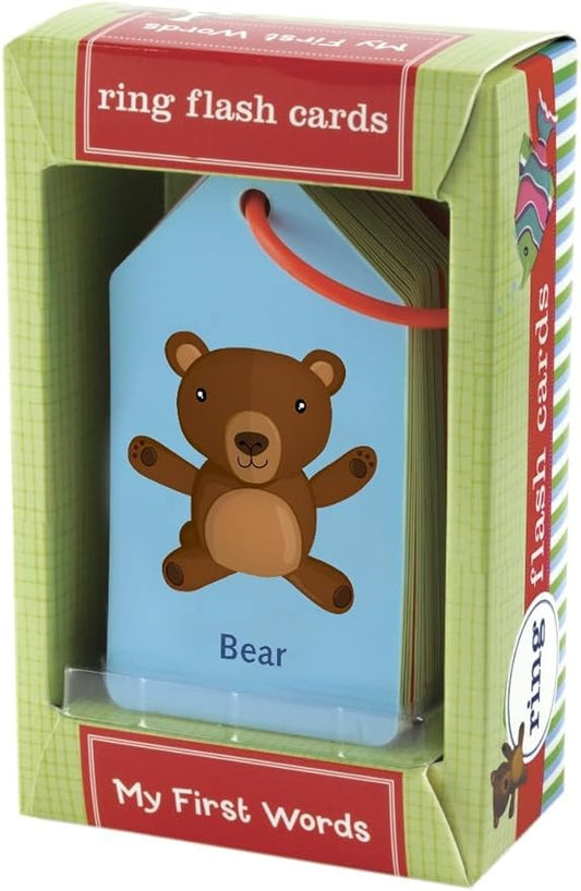 Mudpuppy My First Words — Ring Flashcards 26 Durable Double Sided Word Cards and Reclosable Ring with Colorful Art for Babies Ages 1+ Perfect for Preschool Or Travel for Teachers and Parents
