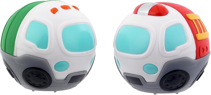 Little Tikes Learn & Play Roll Arounds Big Truck 2-Pack, Toy Vehicle and Ball Play in One, Easy Grip & Roll Cars- Birthday Gifts for Kids, Toddler Toys for Boys and Girls Ages 18 Months 1 2 3+ Years