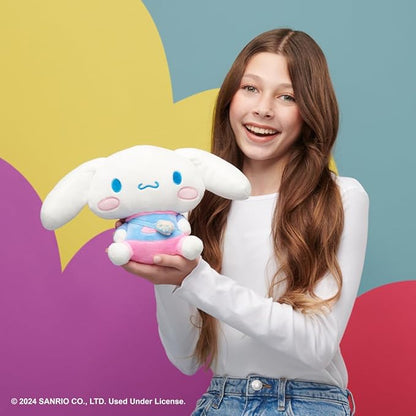 Jazwares Hello Kitty and Friends, Cinnamoroll Series 1 Plush - Hoodie Fashion and Bestie Accessory - Officially Licensed Sanrio Product from