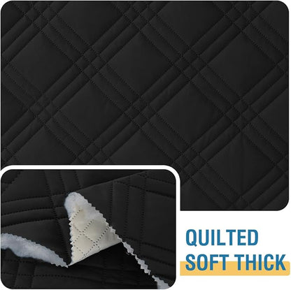 H.VERSAILTEX 100% Waterproof Recliner Chair Covers Dog Chair Cover Non Slip Covers for Recliner Chair with Pocket Electric Power Lift Recliner Slipcovers for Pets and Kids,Black/Beige