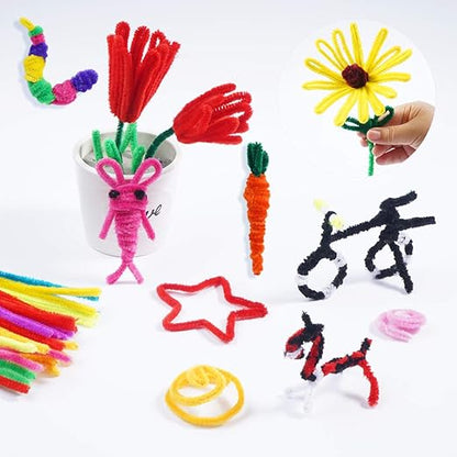 Pipe Cleaners,1600 Pieces Pipe Cleaners Crafts Pipe Cleaners Craft Supplies in 32 Colors Chenille Stems for Home and School DIY Art Crafts (0.23 x 11.8 Inches)