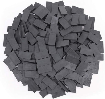 Bulk Dominoes Plastic Bulk 100pcs – Building and Stacking and Chain Reaction Toppling STEAM Toy Blocks for Kids (Dark Grey)