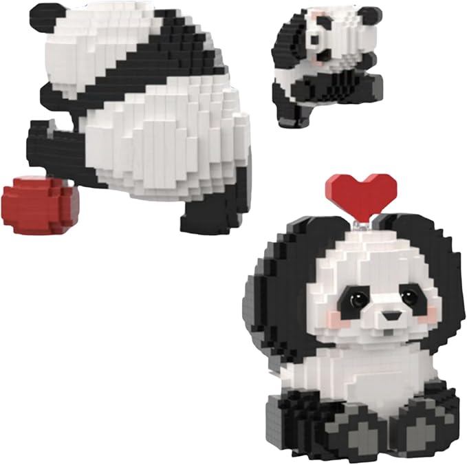 QMEAKMONY Mini Building Blocks Panda Sets Cute Micro Mini Panda Building Bricks for Adults Micro Nano Bricks Perfect Party Favors for Teenagers(1224 PCS)