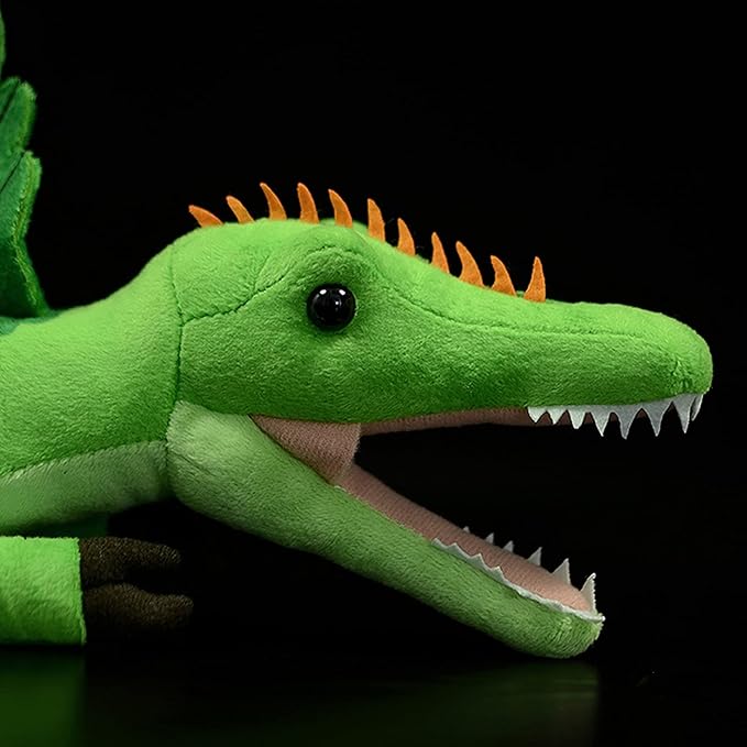 ZHONGXIN MADE Simulation Spinosaurus Dinosaur Stuffed Plush Toy - 18" Soft Lifelike Sail-Backed Dinosaur Model Toy, Real Life Dinosaur Stuffed Animal Toys, Collectible Gifts for Kids