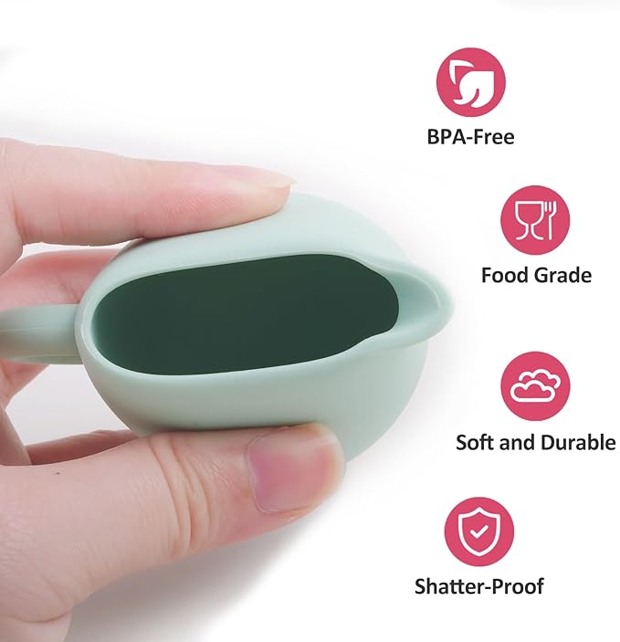 MCGMITT Silicone Tea Set, Tea Party Set for Little Girls Boys, 15 Pcs BPA Free Dishwasher Safe Pretend Tea Set for Toddlers Kids Age 3-6, Cute Toy Kitchen Accessories for Children Birthday Gifts