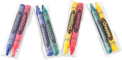 CrayonKing 1,000 Sets of 2-Packs in Cello (2,000 total bulk Crayons) Restaurants, Party Favors, Birthdays, School Teachers & Kids Coloring Non-Toxic Crayons