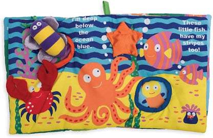 Manhattan Toy Soft Activity Book with Tethered Toy, Buzzing Through