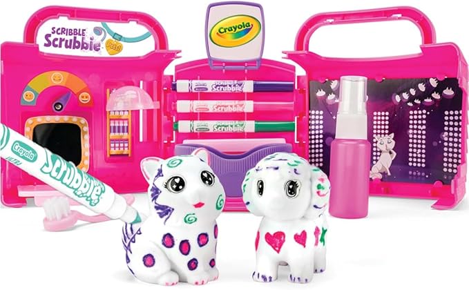 Crayola Scribble Scrubbie Pets, Beauty Salon Playset with Toy Pets, Gift for Kids