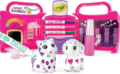 Crayola Scribble Scrubbie Pets, Beauty Salon Playset with Toy Pets, Gift for Kids