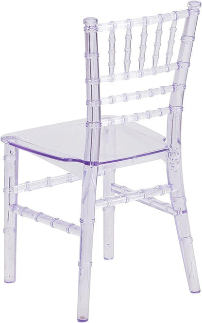 Flash Furniture HERCULES 10 Pack Childâ€™s Transparent Crystal Resin Party and Event Chiavari Chair for Commercial & Residential Use