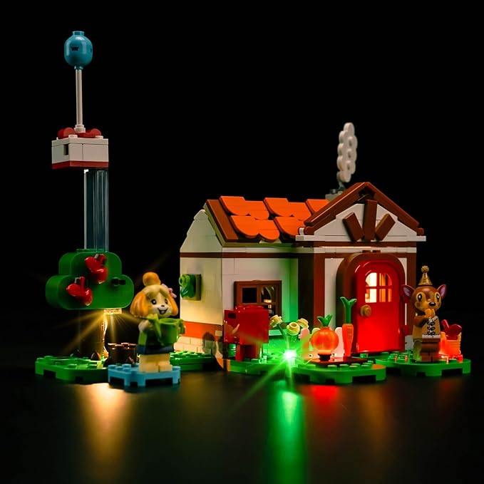 LocoLee LED Light Compatible with LEGO Animal Crossing Isabelle’s House Visit, Creative Lighting Set Compatible with LEGO Isabelle House 77049 Set, Gift for Animal Crossing Fans (No Models Only Light)