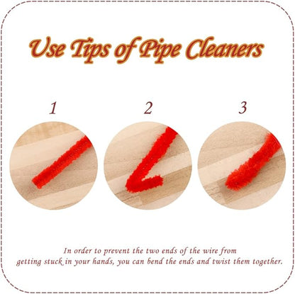 200 PCS Pipe Cleaners, Christmas Craft Pipe Cleaners, Pipe Cleaners Chenille Stems, Pipe Cleaners Bulk, Art Pipe Cleaners for Creative Christmas Decoration Supplies (Red+Green+White)