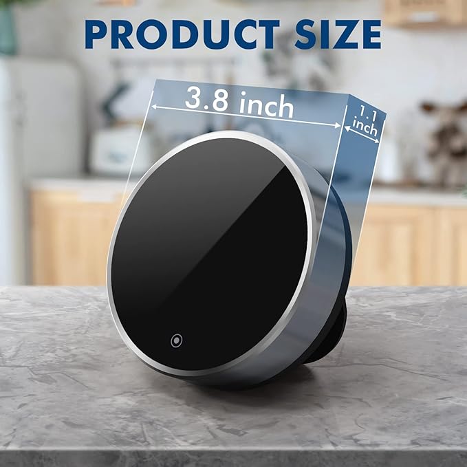 Digital Kitchen Timer, 3.8'' Large LED Display Countdown Countup Timer, Timer for Kids, Classroom Magnetic Timer, Adjustable Volume, Brightness, Easy for Cooking/Study/Office/Exercise (Smooth Knob)