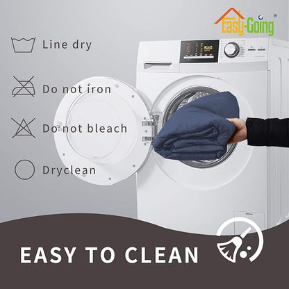 Easy-Going Sofa Slipcover Waterproof Oversized Recliner Chair Cover Non-Slip Fabric Couch Cover for Living Room Washable Furniture Protector for Pets Kids Children Dog Cat (Oversized Recliner, Navy)