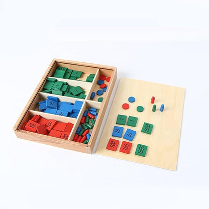 New Sky Professional Montessori Stamp Game Material Kids Counting Learning and Math Aids Wooden Toy