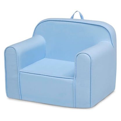 Delta Children Cozee Chair -Foam Kids Chair for Ages 18 Months and Up, Powder Blue