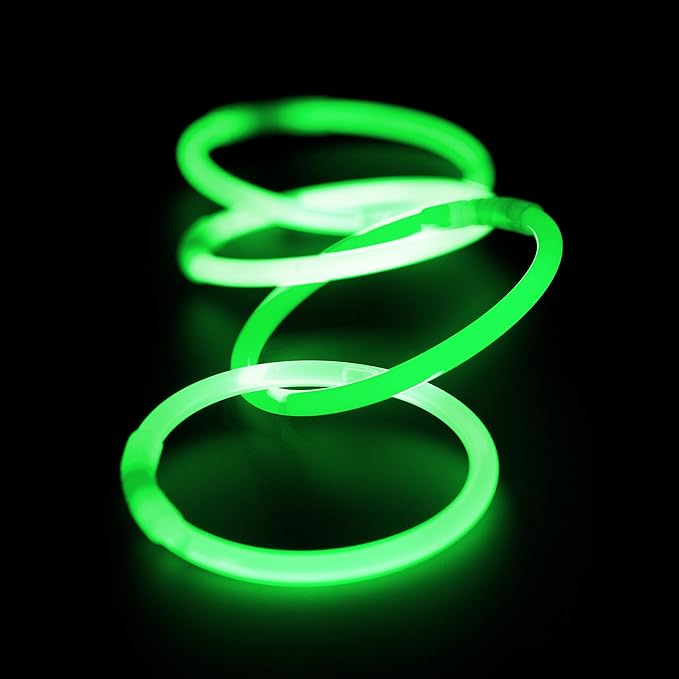 8" Glow Stick Bracelets - Bulk 50 Pack (Green)