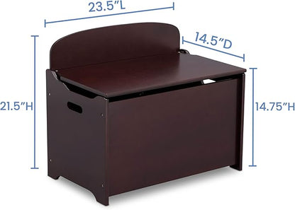 Delta Children MySize Deluxe Toy Box, Dark Chocolate