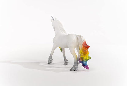 Schleich bayala, Unicorn Toys for Girls and Boys, Rainbow Love Unicorn Stallion with Glitter and Rhinestone Details, Ages 5+, Multicolor, 4.5 inch
