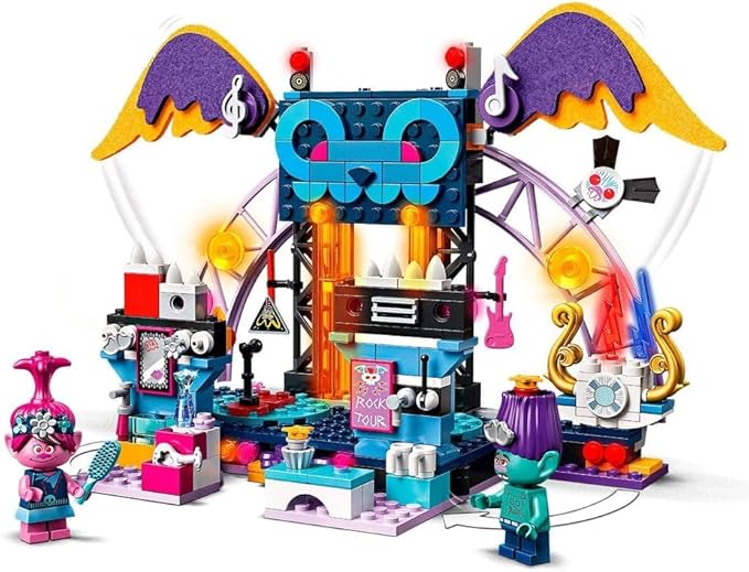 LEGO Trolls World Tour Volcano Rock City Concert 41254, Cool Trolls Toy Building Kit for Kids (387 Pieces)