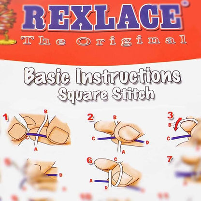 Craft County Primary, Rexlace 6 Pack - 50 Yard - 45 Meter Spools - Non-Toxic Plastic Lacing