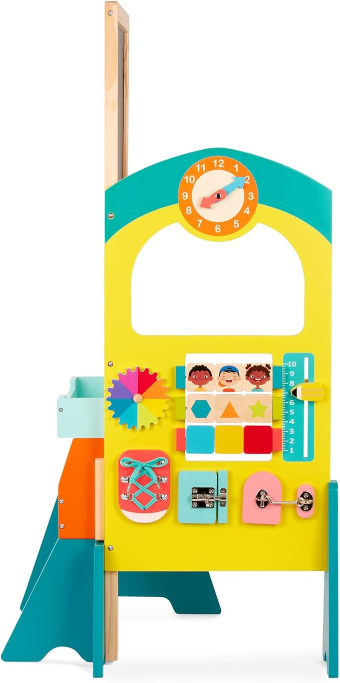 B. toys- B. play – School Play Set – Whiteboard & Chalkboard – 36 Magnetic Letters & Numbers- 11 Educational & Interactive Activities- Schoolhouse Fun"3 Years +