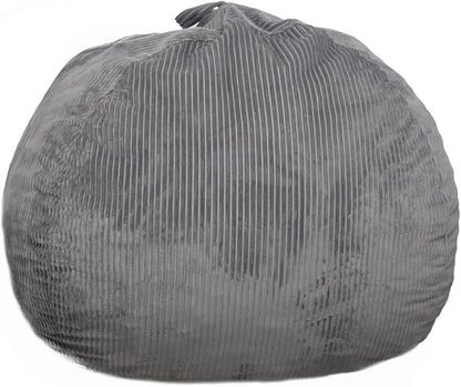 Bean Bag Chairs with Faux Rabbit Fur Cover, 3 ft Giant Memory Foam Bean Bag Chairs for Adults/Teens with Filling,Ultra Soft Faux Fur Fabric, Round Fluffy Sofa for Living Room Bedroom College Dorm