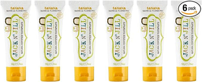 Jack N' Jill Natural Toddler Toothpaste for Baby, Kids and Infants 6 Months & Up, Fluoride Free Training Toothpaste for Toddlers 1-3 (1.76 Fl Oz (Pack of 6), Banana)