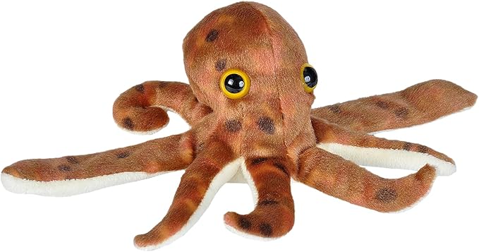 Wild Republic Huggers Octopus Plush Toy, Slap Bracelet, Stuffed Animal, Kids Toys 20cm