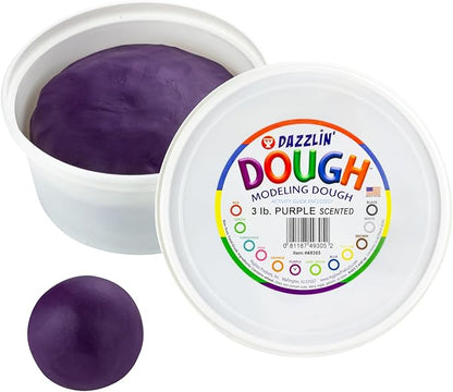Hygloss Play Modeling Dough - Purple Dough Scented - Safe & Non-Toxic for Kids Arts & Crafts - Party Favors - Classroom Supplies - 3lb
