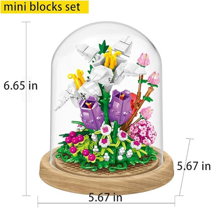 Lilies Flower Bouquet Building Sets, Artificial Flowers Building Blocks kit, DIY Unique Decoration Home, Botanical Collection for Ages 8+,Ideal Gifts for Mom Women (511PCS)