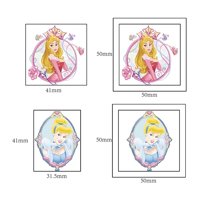 20PCS Cute Cartoon Princess Temporary Tattoos Stickers,Cute Cartoon Waterproof Temporary Tattoos Stickers, Reward Supplies,Halloween and Christmas Surprise Decoration Supplies