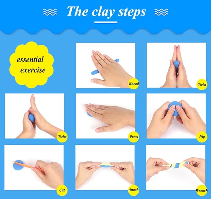 36 Colors Magic Clay Nature Color DIY Air Dry Clay with Tools as Best Present for Children Toy for Kids