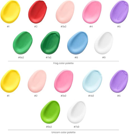 Arteza Kids Paint by Numbers Kit, 10" x 10", Pre-Printed Fairytale Canvas Painting Kit with 2 Canvases, 24 Acrylic Paint Pots, 3 Paintbrushes, Art Supplies for Developing Hand-Eye Coordination, Frog