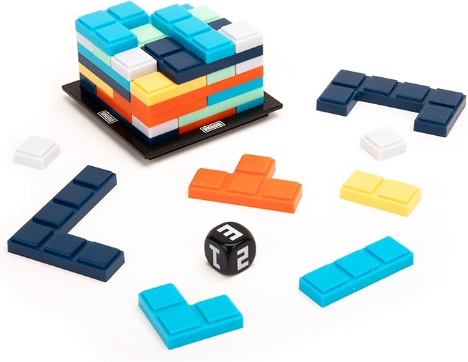 Educational Insights Upzzle - Strategic Stacking Puzzle Game for 2 Players, Brain Teaser Puzzles for Kids and Adults, Perfect for Family Game Night, Gift for Ages 7+