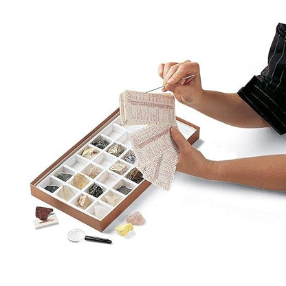 Geosciences Industries-92373 Mineral Identification Kit, Rock Samples for Studying Geology and Earth Science (Set of 20)