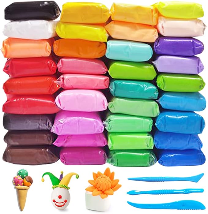 36 Colors Air Dry Clay,Magic Modeling Clay with Tools,Ultra Light DIY Modeling Clay for Kids,Children,DIY Crafts,Creative Art Crafts
